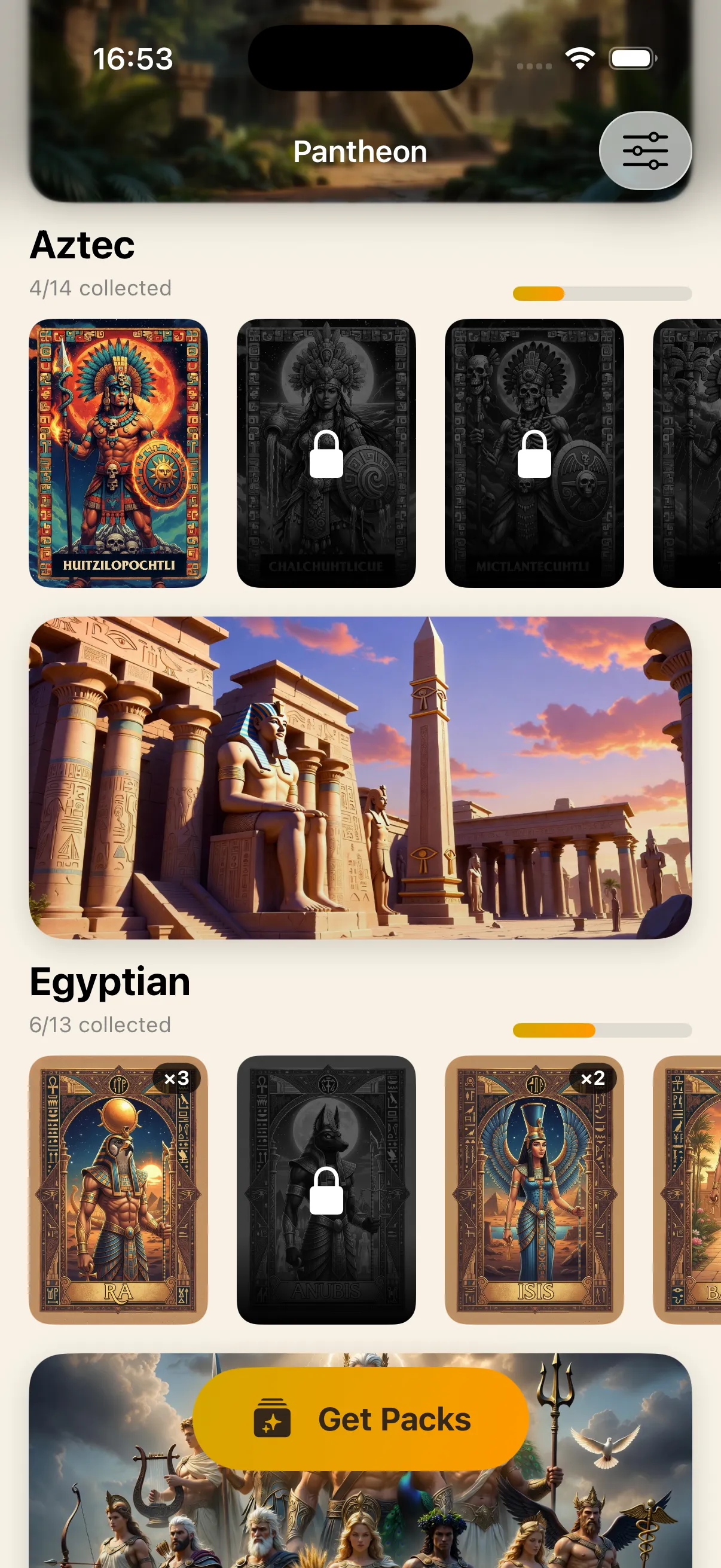 Pantheon Cards App